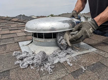 Cleaning Dryer Vent On Roof in Lancaster