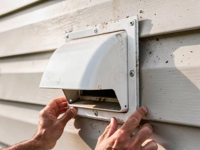 Lancaster Dryer Vent Cleaning technician delivering thorough residential dryer vent cleaning service in Lancaster
